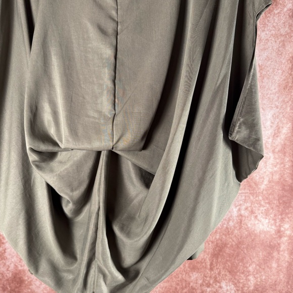 Lotus Eaters Draped Khaki Blouse NWT $119 XL 🤍 - Picture 3 of 8